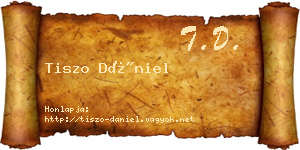 Tiszo Dániel névjegykártya